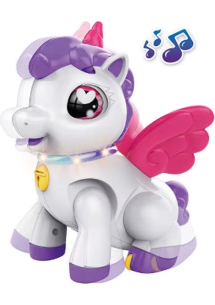 Emeklemeye Yardımcı Müzikli Işıklı Unicorn Mor