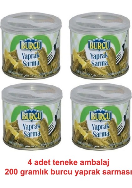 Burcu Yaprak Sarması 200 Gramlık 4 Adet