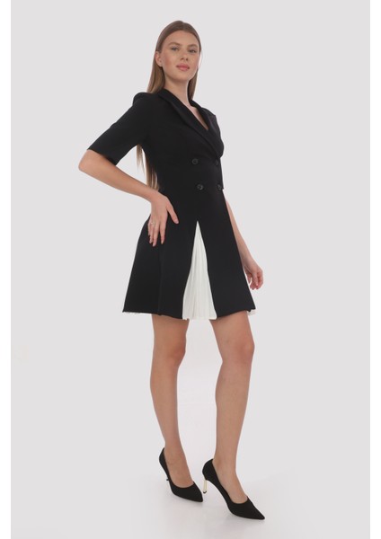 Siyah Ceket Elbise Piliseli modelleri