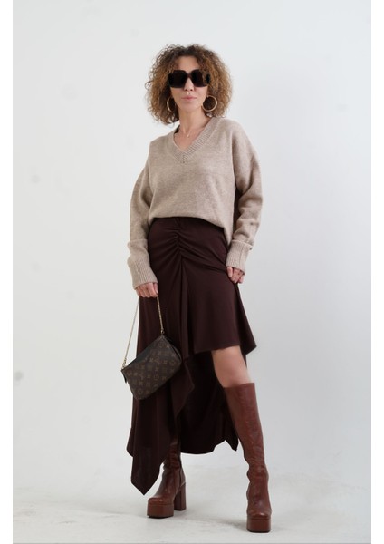 Bej Melanj Best V Yaka Kazak fiyatları