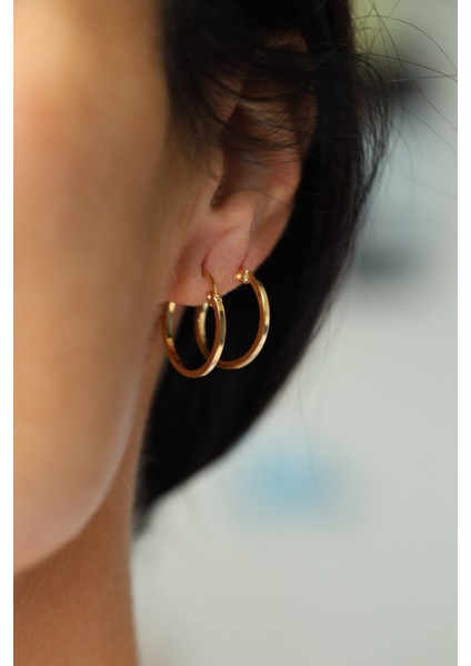 14 Ayar Altın Köşeli Halka Küpe 3 fiyatları