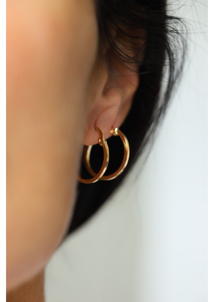 14 Ayar Altın Köşeli Halka Küpe 3 modelleri