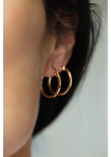 14 Ayar Altın Köşeli Halka Küpe 3 fırsatları