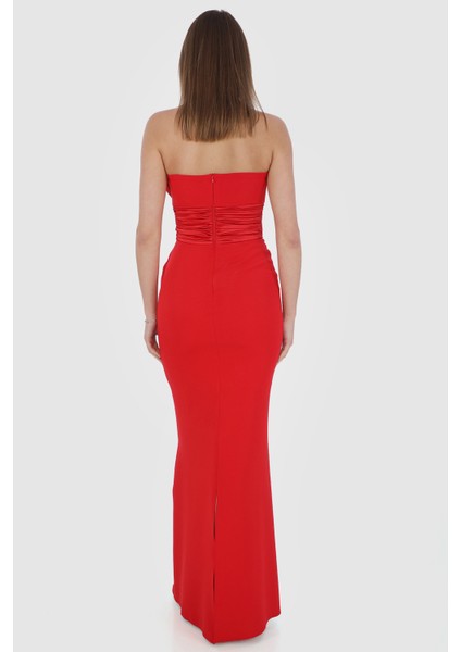 Fiyonk Saten Garni Uzun Elbise fiyatları