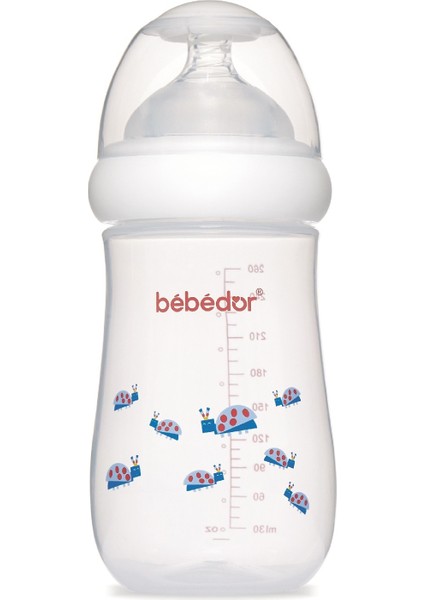Desenli Geniş Ağızlı Pp Biberon 260ML (KOD:98322) - Mavi