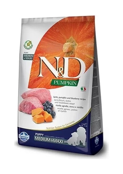 Nd Pumpkin Balkabaklı Kuzu Etli Orta ve Büyük Irk Yavru Köpek Maması 2.5 kg