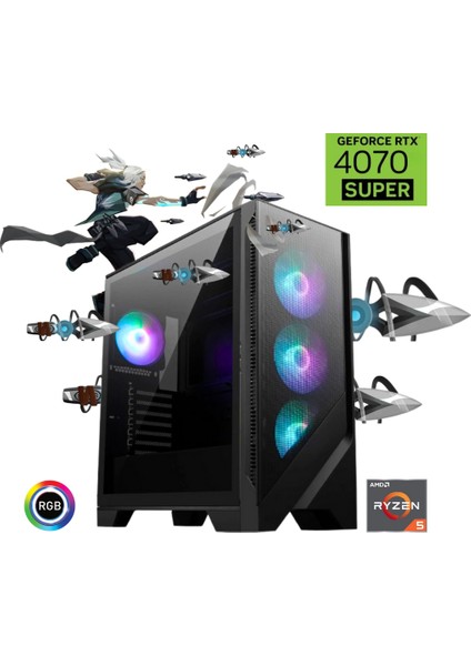Ryzen 5 7600 16GB Ddr5 1tb SSD Rtx 4070 Super Oyun Bilgisayarı
