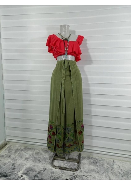 Otantik Nakış İşlemeli Harem Şalvar Bulmaca Pantolon(103 CM)