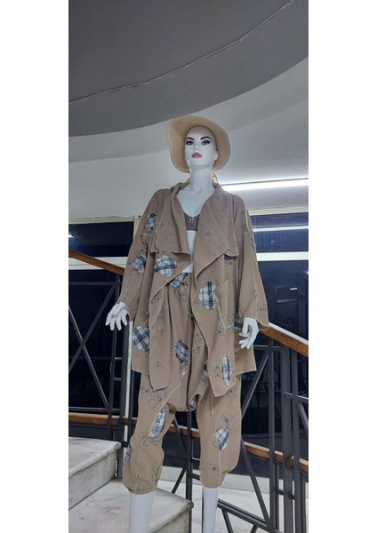 Boho Şalvar Pantolon Asimetrik Ceket Takım
