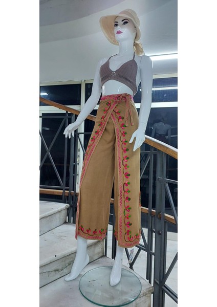 Otantik Nakış İşlemeli Harem Şalvar Bulmaca Pantolon(104 CM)