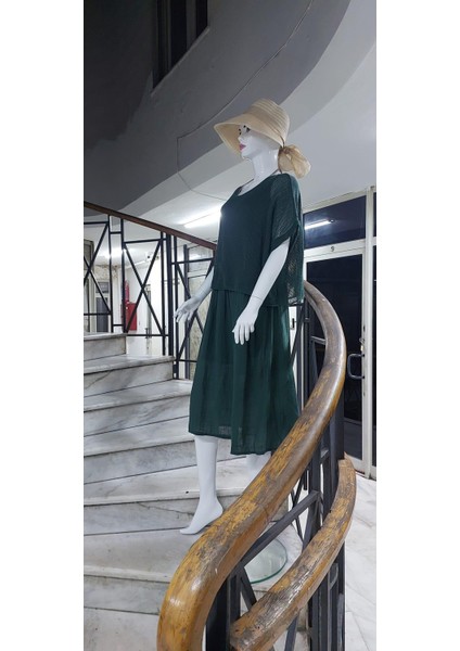 Italyan Müslin Keteni Üstü File Bluzlu Astarlı Tek Parça Elbise modelleri