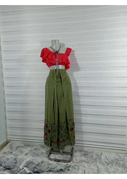 Otantik Nakış İşlemeli Harem Şalvar Bulmaca Pantolon(103 CM)