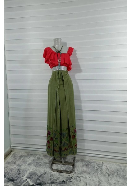 Otantik Nakış İşlemeli Harem Şalvar Bulmaca Pantolon(103 CM)