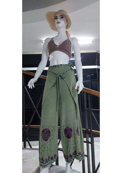 Otantik Nakış İşlemeli Harem Şalvar Bulmaca Pantolon(104 CM)