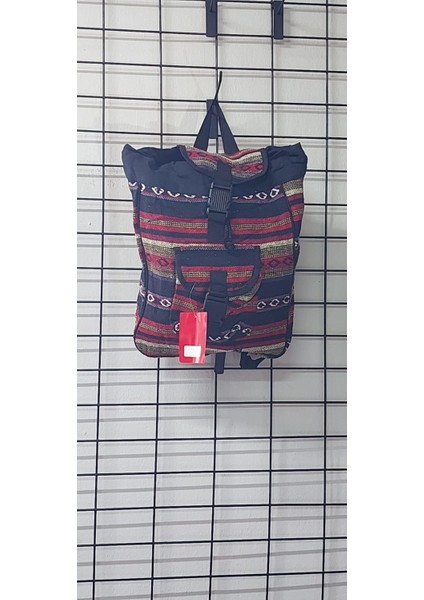 Etnik Desenli Astarlı Dokuma Cepli Sırt Çantası modelleri