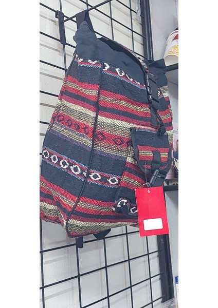 Etnik Desenli Astarlı Dokuma Cepli Sırt Çantası fırsatları