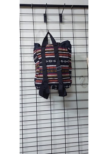 Etnik Desenli Astarlı Dokuma Cepli Sırt Çantası fırsatları