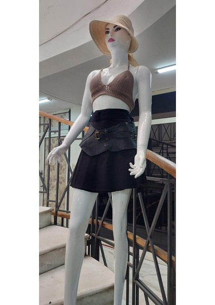 Boho Antik Tokalı Doğal Taş Detaylı Hakiki Deri Kemer (84 Cm-98 Cm) modelleri