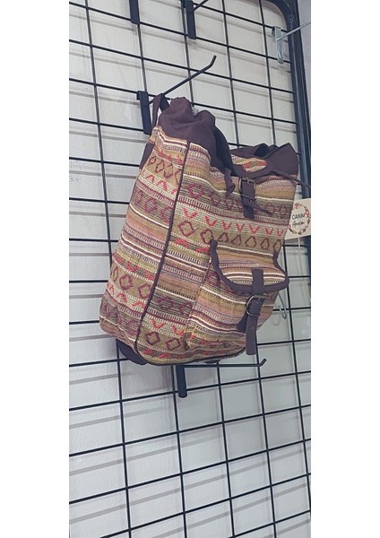 Etnik Desenli Astarlı Dokuma Cepli Sırt Çantası fiyatları