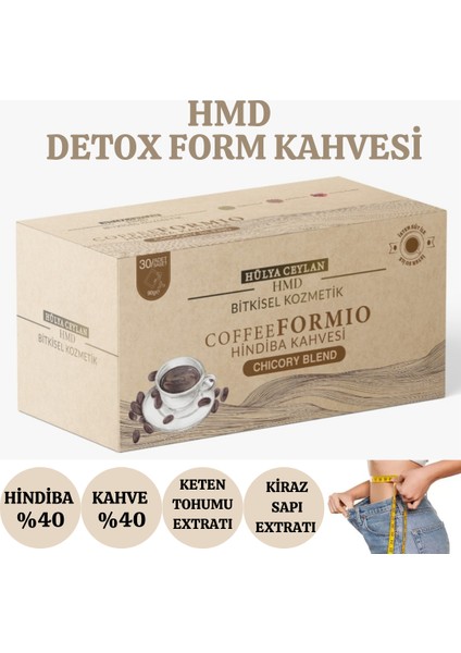 Hindiba Kahvesi Form Detox Diyet Kahve 1 Aylık Kullanım 30 x 3 gr