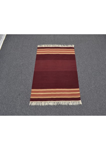 Yeni El Dokuma Şaheser Farklı Tek Renk Balıkesir Yün Kilim 5353