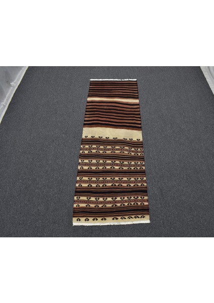 Antika El Dokuma Benzersiz Ince Yağcıbedir Balıkesir Yörük Yün Kilim 5369