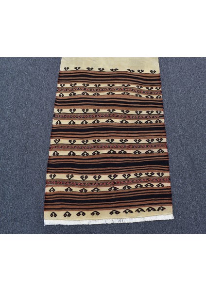 Antika El Dokuma Benzersiz Ince Yağcıbedir Balıkesir Yörük Yün Kilim 5369
