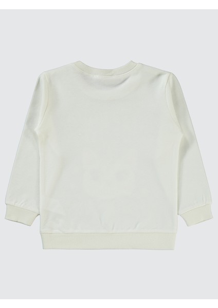 Kız Çocuk Sweatshirt 2-5 Yaş Ekru