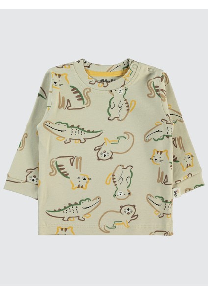 Erkek Bebek 2'li Sweatshirt 6-18 Ay Hardal modelleri