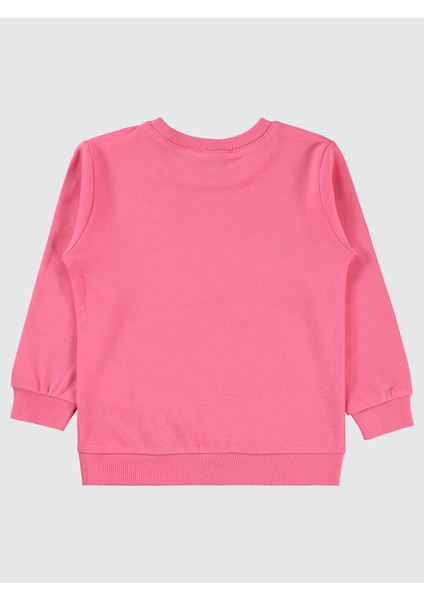Kız Çocuk Sweatshirt 2-5 Yaş Pembe Sıklamen