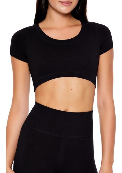 Aktif Dikişsiz Crop T-Shirt