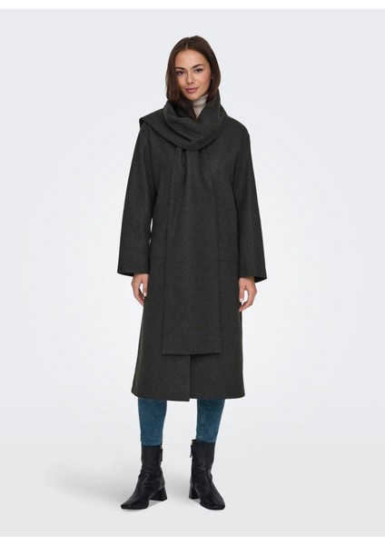 Koyu Füme Kadın Kaban Onlelba Lıfe Scarf Coat Otw fiyatları