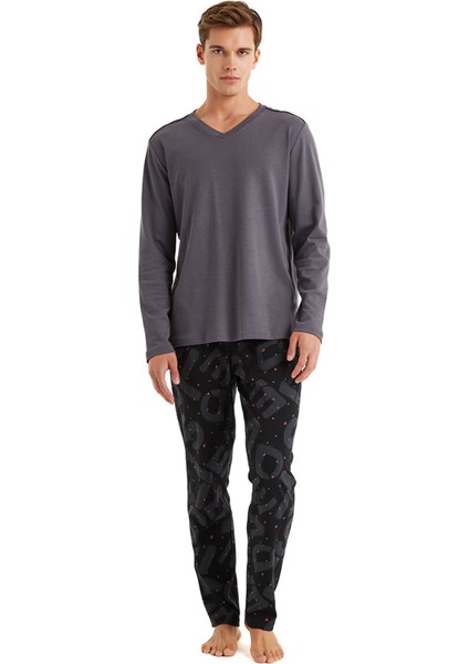 Antrasit Erkek Pijama Takımı 40598