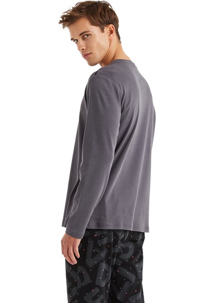 Antrasit Erkek Pijama Takımı 40598