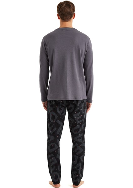 Antrasit Erkek Pijama Takımı 40598