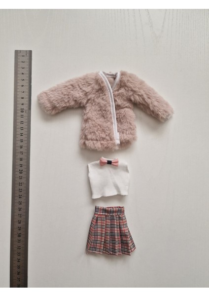 Barbie Oyuncak Bebek Için 3 Lü Kıyafet Takımı