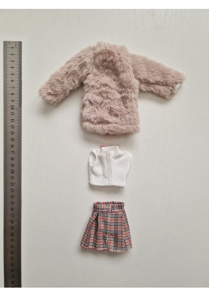 Barbie Oyuncak Bebek Için 3 Lü Kıyafet Takımı