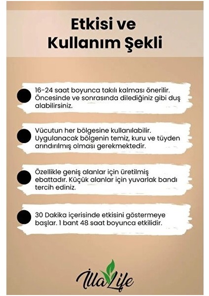 2'Li Paket Illa Life Hızlı Etkili Büyük Boy Sporcu Kinezyo Bandı Kas Bacak Boyun Sırt Omuz Karın Için Bant 10'Lu