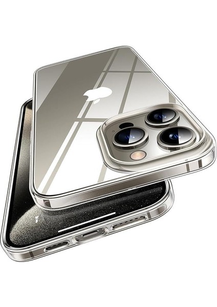 Apple iphone 15 Pro Max Kılıf Clearcase Şeffaf Sert Ince Slim Mika Kılıf Kapak