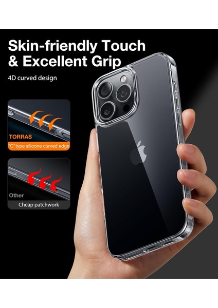 Apple iphone 15 Pro Max Kılıf Clearcase Şeffaf Sert Ince Slim Mika Kılıf Kapak