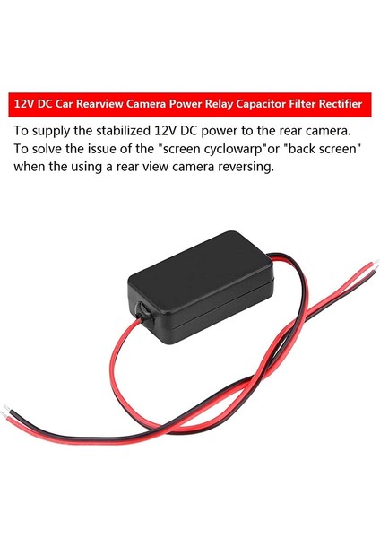 12 V Araç Dikiz Kamera Doğrultucu Röle Kapasitör Filtre Konektörü Dikiz Lens Anti-Parazit Balast (Yurt Dışından) modelleri