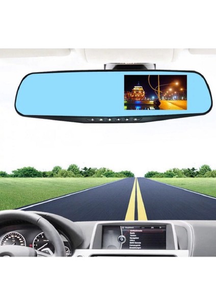 4.3 Inç Araç Içi Kamera Sürüş Kaydedici Hd 1080P Döngüsü Ayna Dvr Araç Içi Kamera Çift Lensli Video Kaydedici Araba Dvr'ı Araç Içi Kamera (Yurt Dışından)
