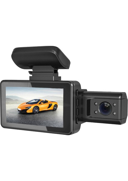 A88 Araba Ön Araba Dönebilen Araba Kamera Video Kaydedici Araba Kaydedici Gece Görüş Çift Lens Evrensel Modeller (Yurt Dışından)