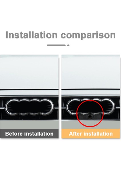 Hd Ccd Araba Ön Görünüm Park Gece Görüş Pozitif Logo Kamera -Audi A4 A4L B9 8W 2019 2020 (Yurt Dışından) modelleri