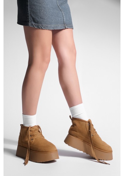 Kadın Kalın Taban İçi Kürklü Günlük Bot Mariva Taba Süet fırsatları