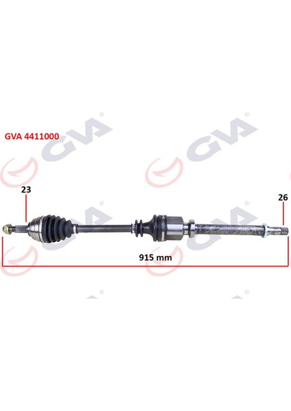 Komple Aks Sağ Megane Ii 1.4/1.6 16V-1.5 Dci 02-08 915MM 13