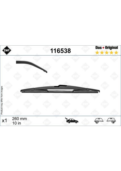 Silecek Supurgesi Arka 260MM Mercedes B-Class W246 11 18 . Renault Captur 20 Swf 13