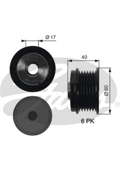 Alternatör Kasnaği 39.2mm Cmax-Fiesta Vi-Focus Iii-Kuga Ii-Transit-Connect-Courier 1.5-1.6-2.0tdci 13