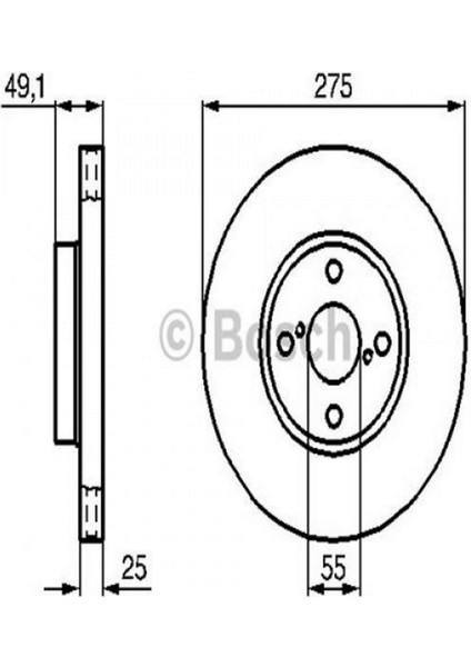 Ön Fren Aynasi Corolla 1.4 D-2.0 D E12 07/04 1.8 Vvtl-I Ts 02 275X25X4DLXHAVALI 13