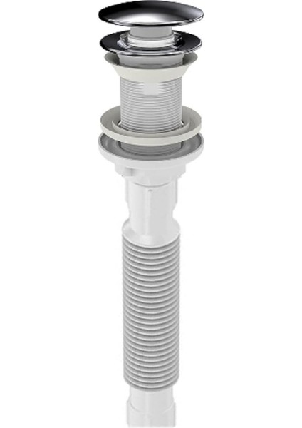 Üretim Koku Önleyici Stoplu Paslanmaz Çelik Süzgeçli Lavabo Gider Hortumu / 1. Kalite Körüklü Pop Up Lavabo Sifonu/eviye Gider Borusu (75 Cm)